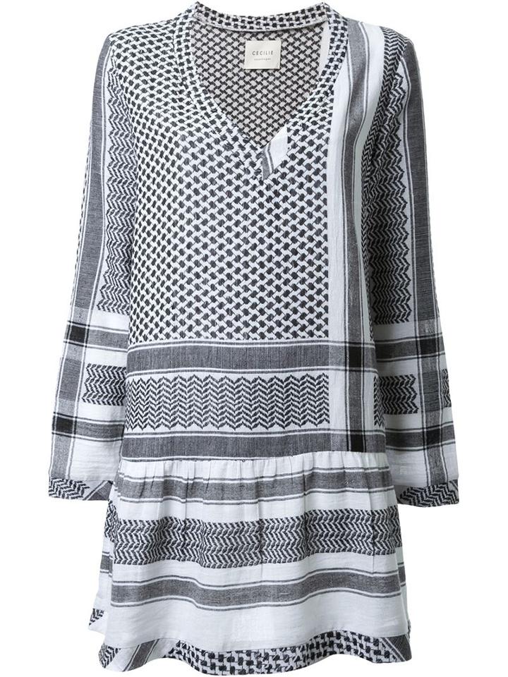 Cecilie Copenhagen Keffiyeh Jacquard V-neck Dress