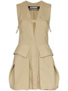 Jacquemus Plunge-neck Utility Top - Neutrals