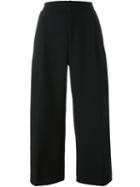 Marni Pleat Front Trousers, Women's, Size: 42, Black, Cotton/nylon/spandex/elastane