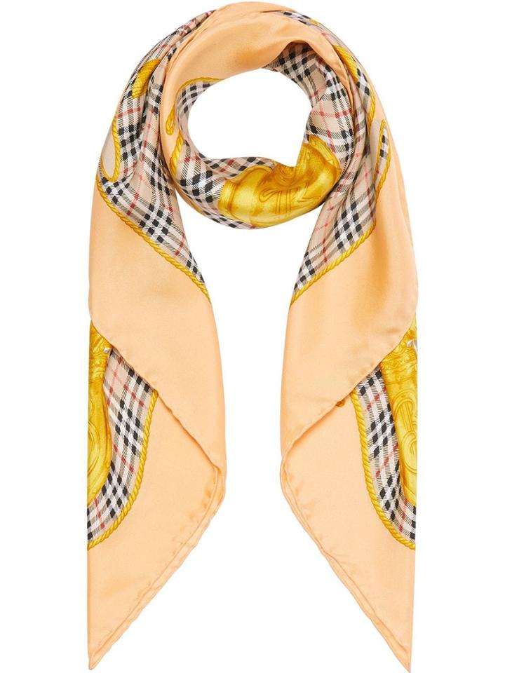 Burberry Archive Scarf Print Silk Square Scarf - Pink
