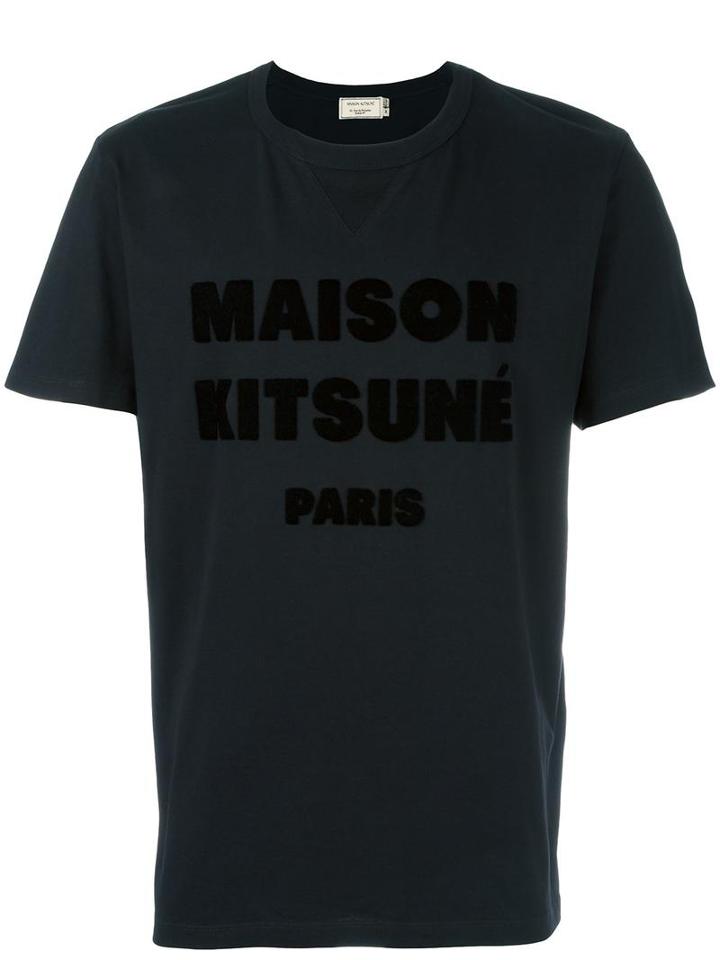 Maison Kitsuné 'hair' Print T-shirt, Men's, Size: Large, Black, Cotton