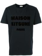 Maison Kitsuné 'hair' Print T-shirt, Men's, Size: Large, Black, Cotton