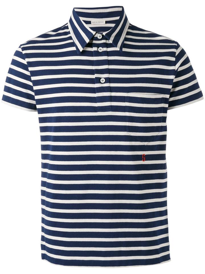 Marc Jacobs - Short Sleeve Stripe Polo Shirt - Men - Cotton - Xl, Blue, Cotton