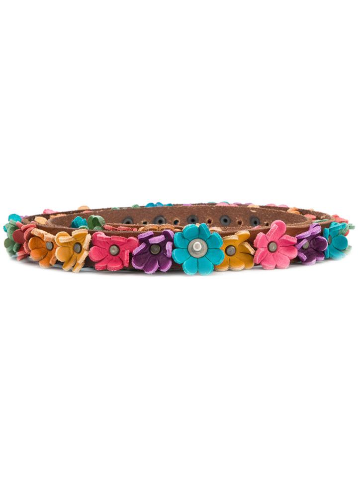 Ermanno Gallamini Flower Embellished Belt - Multicolour