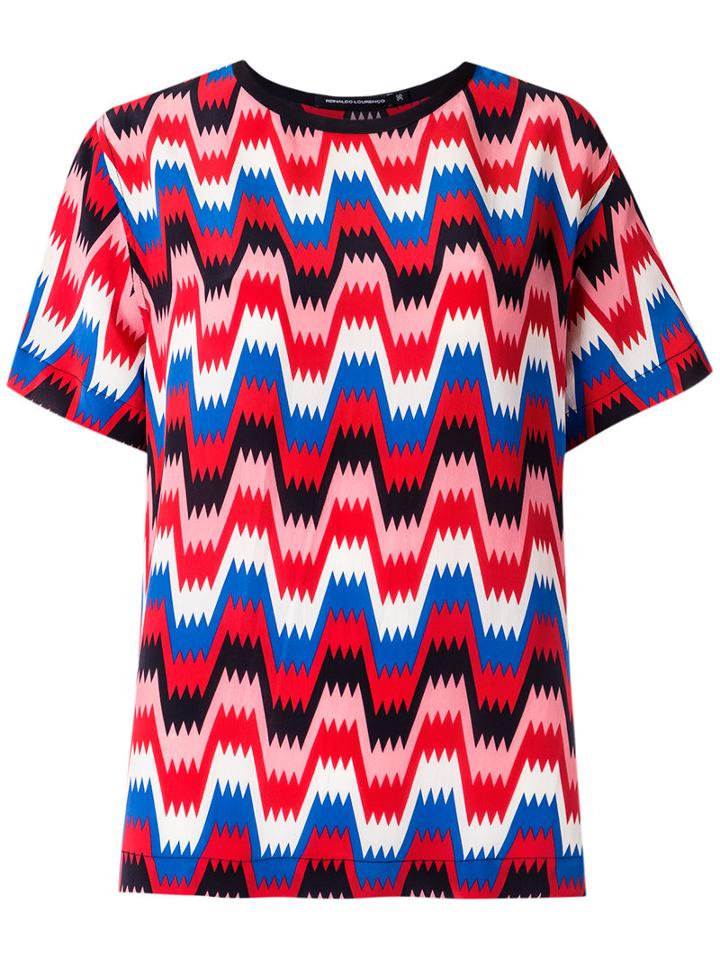Reinaldo Lourenço - All-over Print Blouse - Women - Silk - 38, Red, Silk