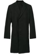 Issey Miyake Men Creased Single-breasted Coat - Black