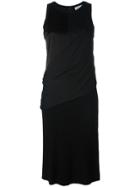 Dkny Draped Wrap Shirt Dress - Black