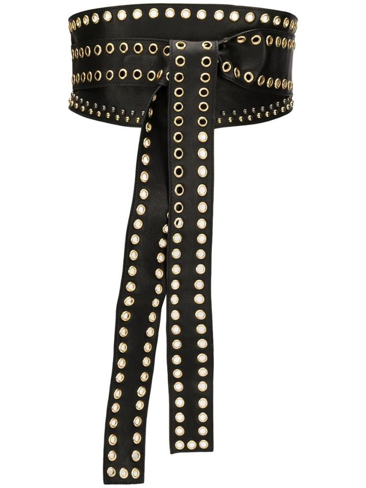 Elie Saab Studded Large Waist Belt - Black