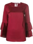 P.a.r.o.s.h. Pleated Cuff T-shirt - Red