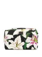 Dolce & Gabbana Lily-print Make Up Bag - Black