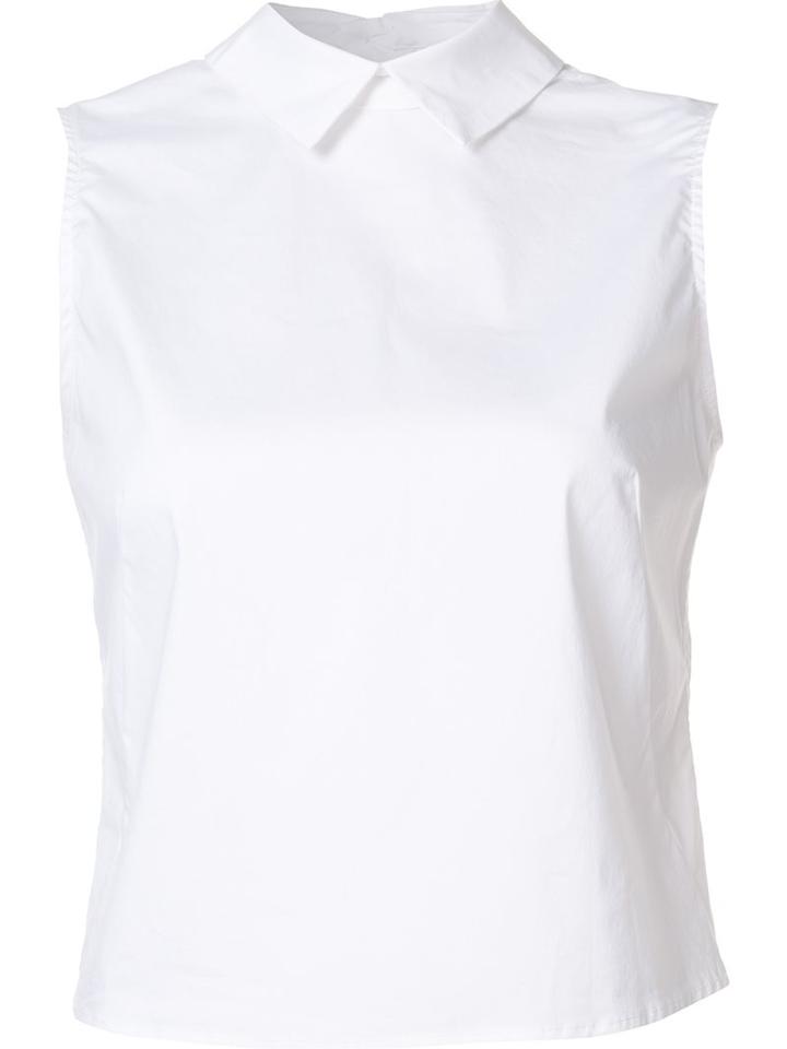 Misha Nonoo 'the Flirt' Shirt, Women's, Size: 0, White, Cotton/nylon/spandex/elastane