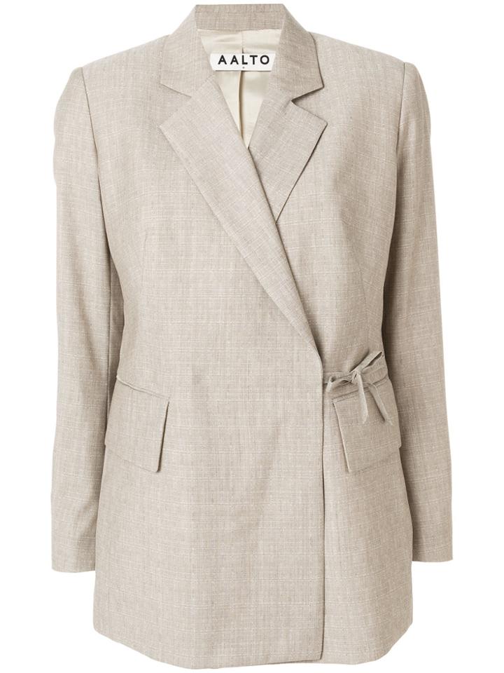 Aalto Boxy Tied Blazer - Nude & Neutrals
