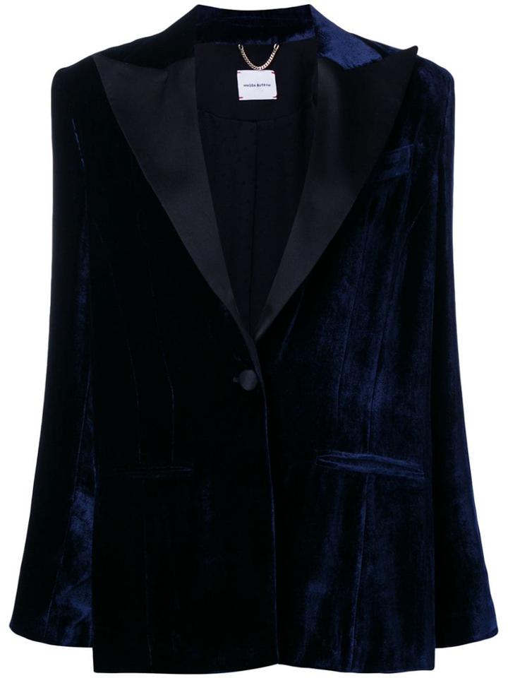 Magda Butrym Velvet Blazer - Blue
