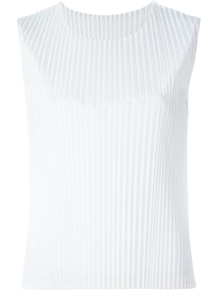 Sofie D'hoore 'baltimore' Knife Pleated Top, Women's, Size: 36, White, Polyester/cotton
