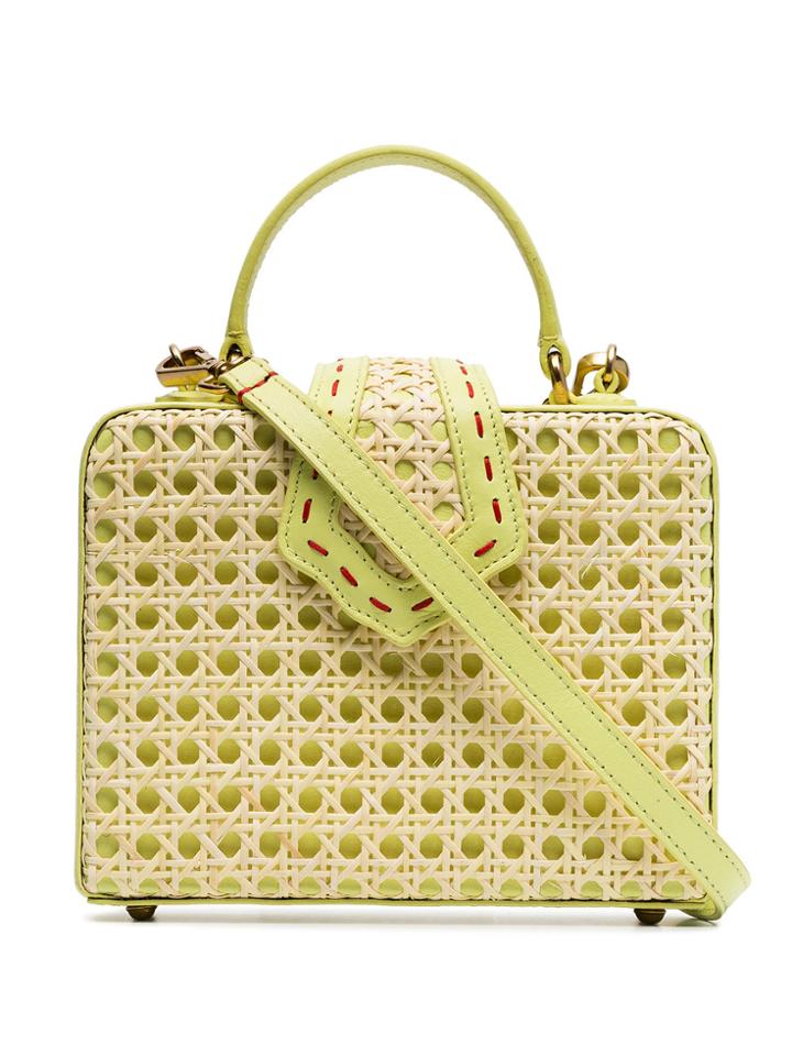 Mehry Mu Lime Green Fey Small Leather Box Bag