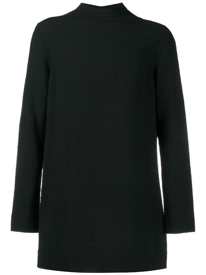 Rick Owens Textured Funnel Neck Top, Men's, Size: Xs, Black, Polyester/spandex/elastane/virgin Wool