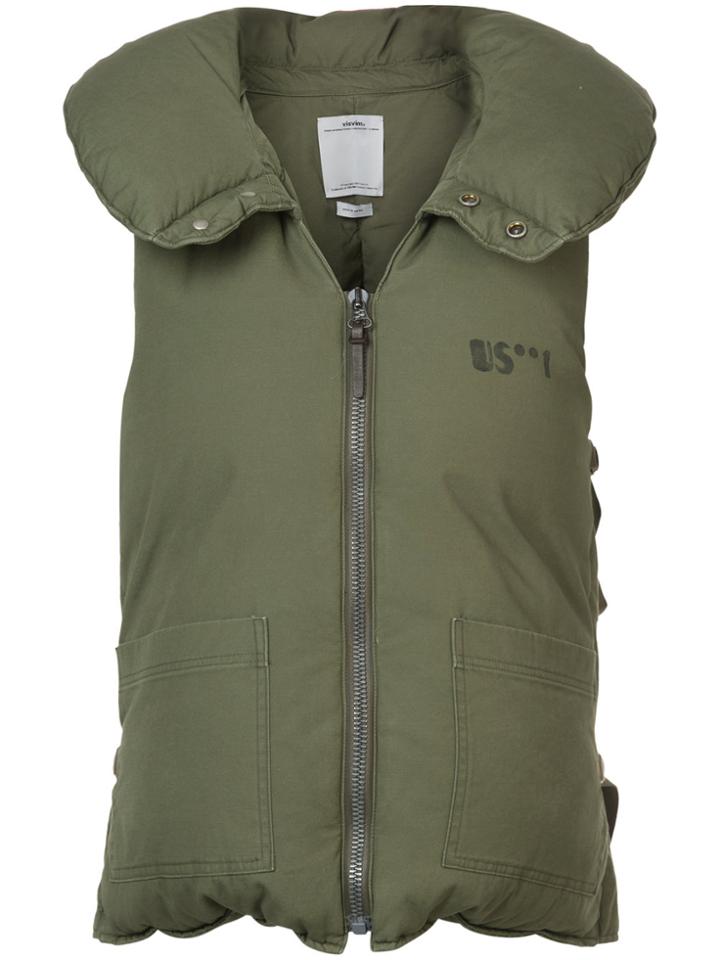 Visvim Padded Collar Gilet - Green