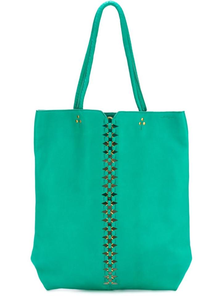 Jérôme Dreyfuss Dario Tote, Women's, Green, Lamb Skin