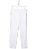 Gcds Kids Side-stripe Trousers - White