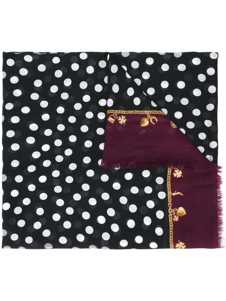 Dolce & Gabbana Polka Dot Print Scarf, Women's, Modal/cashmere