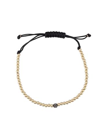 Bhindi Jewelers 14kt Gold Beaded Bracelet, Adult Unisex, Black, Diamond/14kt Gold