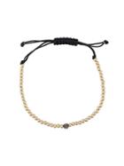 Bhindi Jewelers 14kt Gold Beaded Bracelet, Adult Unisex, Black, Diamond/14kt Gold