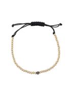 Bhindi Jewelers 14kt Gold Beaded Bracelet, Adult Unisex, Black, Diamond/14kt Gold