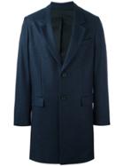 Ami Alexandre Mattiussi Notched Lapel Mid Coat - Blue