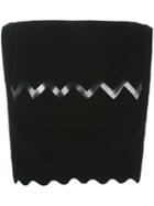 Alaïa Zig-zag Cropped Top, Size: 36, Black, Polyester/viscose