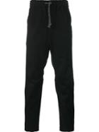 White Mountaineering Drawstring Trousers, Men's, Size: 3, Black, Cotton/polyester/polyurethane/rayon