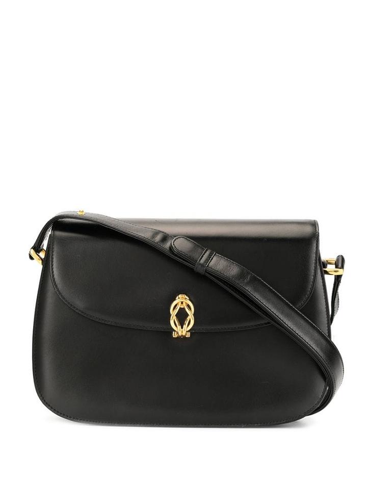 Gucci Pre-owned Twist Clasp Shoulder Bag - Black