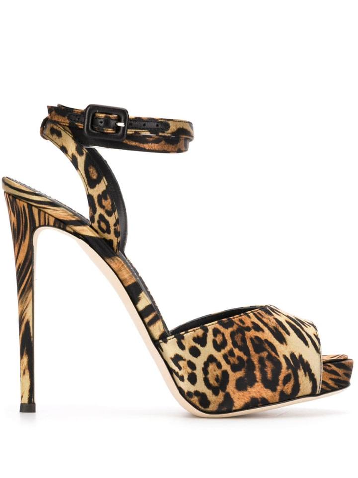 Giuseppe Zanotti Leopard Print Sandals - Neutrals