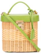 Mark Cross - Woven Shoulder Bag - Women - Bamboo/leather - One Size, Green, Bamboo/leather