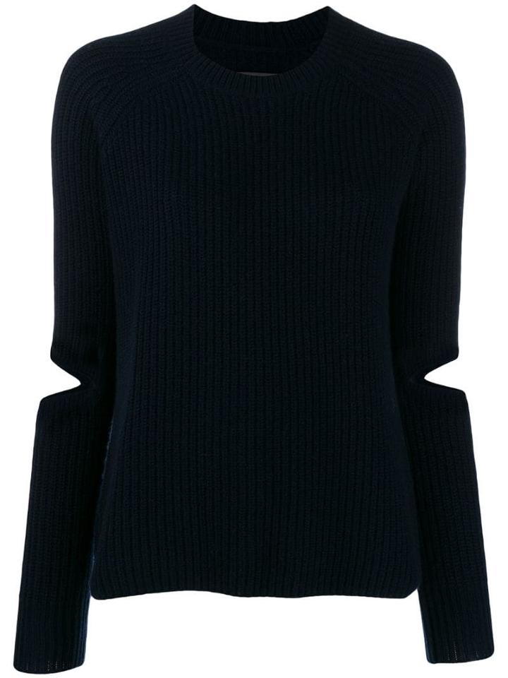 Zoe Jordan Cut-out Detail Knit Sweater - Blue