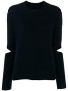 Zoe Jordan Cut-out Detail Knit Sweater - Blue