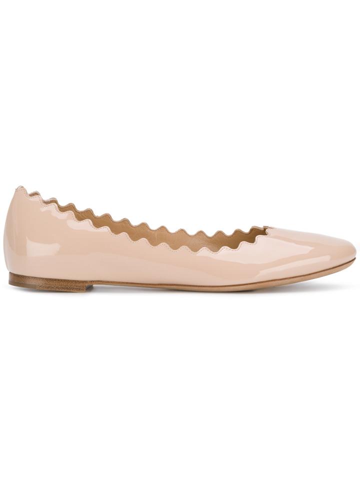 Chloé Scalloped Ballerinas - Blue