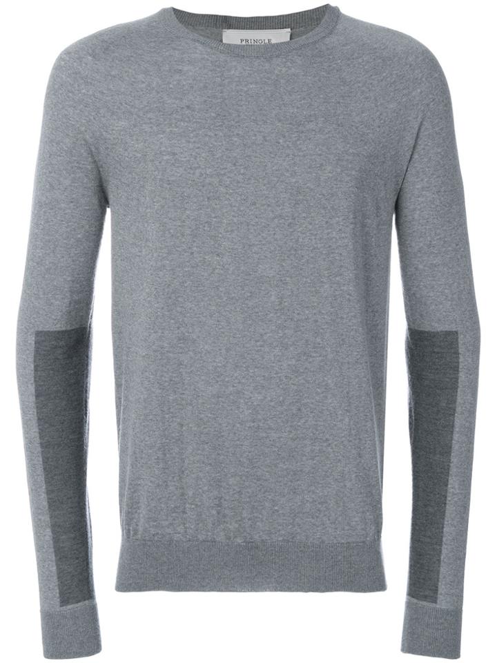 Pringle Of Scotland Contrast Patch Jumper - Grey