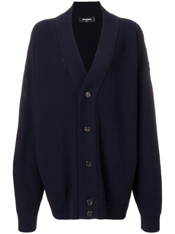 Dsquared2 Oversized Fit Cardigan - Blue