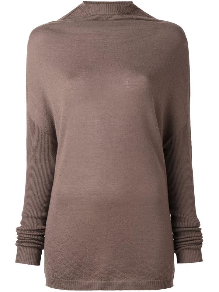 Rick Owens Lightweight Knitted Top, Women's, Size: Large, Brown, Cashmere