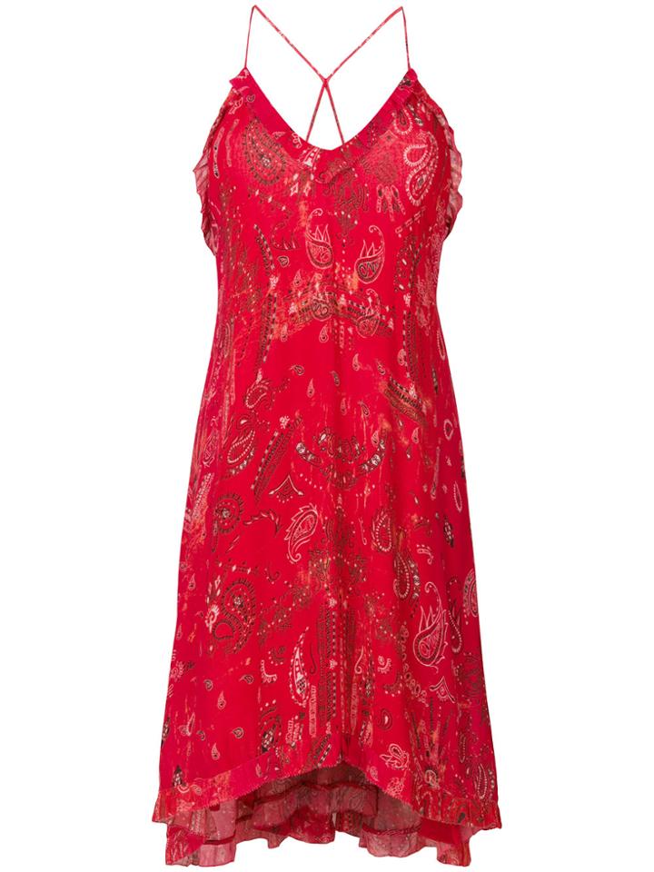 Iro Paisley Print Dress - Red