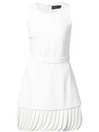 Brandon Maxwell Petal Hem Dress - White