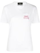 Dsquared2 T-shirt With Embroidered Pocket - White
