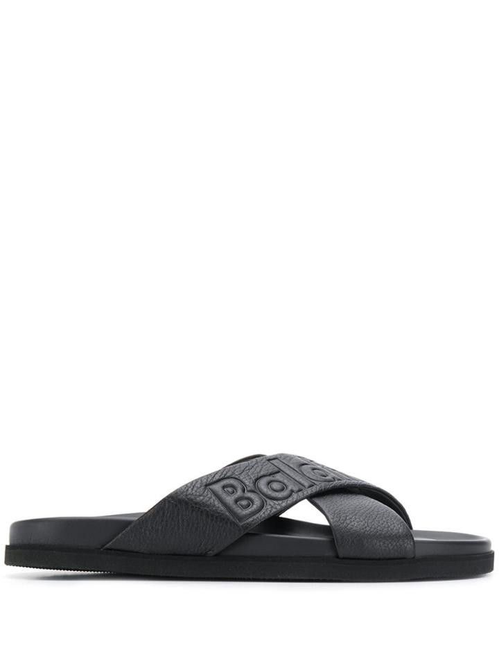 Baldinini Embossed Sandals - Black