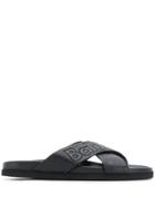 Baldinini Embossed Sandals - Black