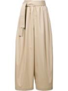Tome Tied Belt Palazzo Pants, Women's, Size: 8, Brown, Cotton