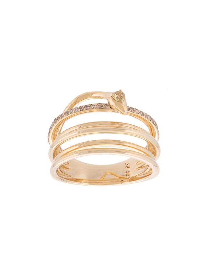 Adeesse Embellished Stackable Ring - Yellow
