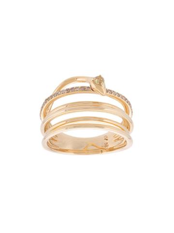 Adeesse Embellished Stackable Ring - Yellow