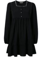 Amen Stud-embellished Empire Line Dress, Women's, Size: 42, Black, Polyester/spandex/elastane/metal (other)/glass