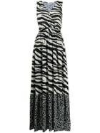 Liu Jo Zebra Print Maxi Dress - Black