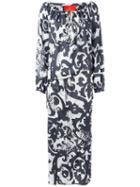 Vivienne Westwood Red Label Arabesque Print Maxi Dress, Women's, Size: 40, Grey, Viscose